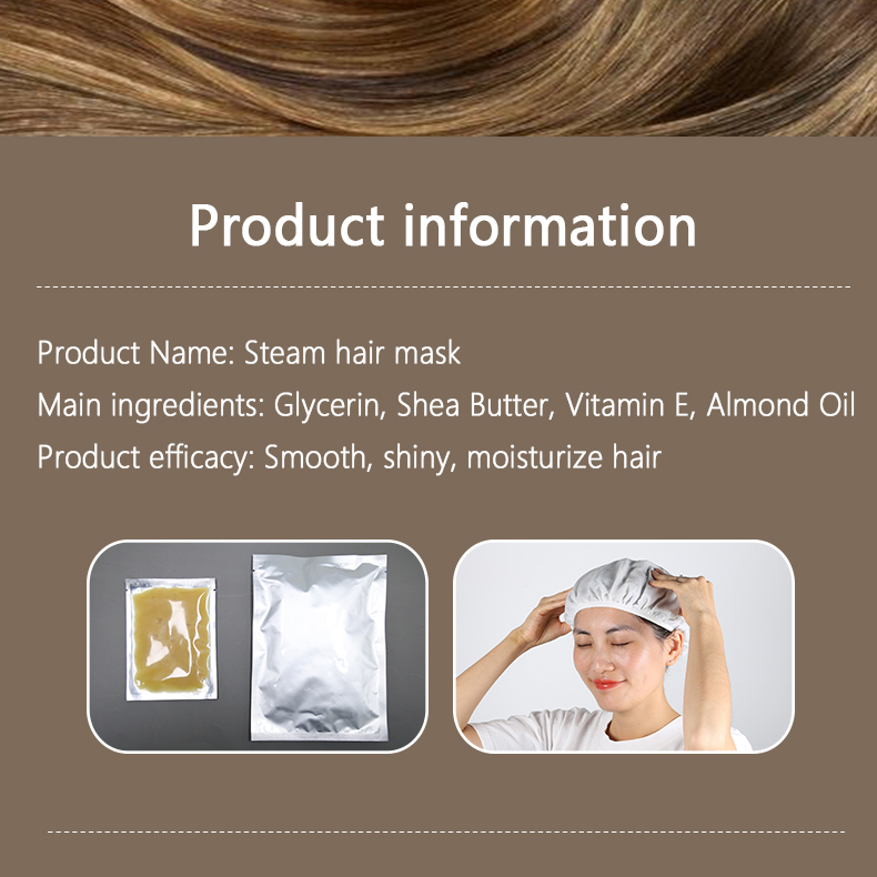 Private Label Self Heating Natural Argan Oil & Hyaluronic Acid Hair Mask for Repair & Fall Treatment - 12